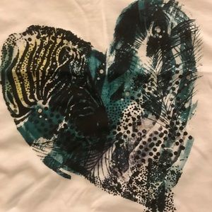 Lane Bryant animal print Heart top